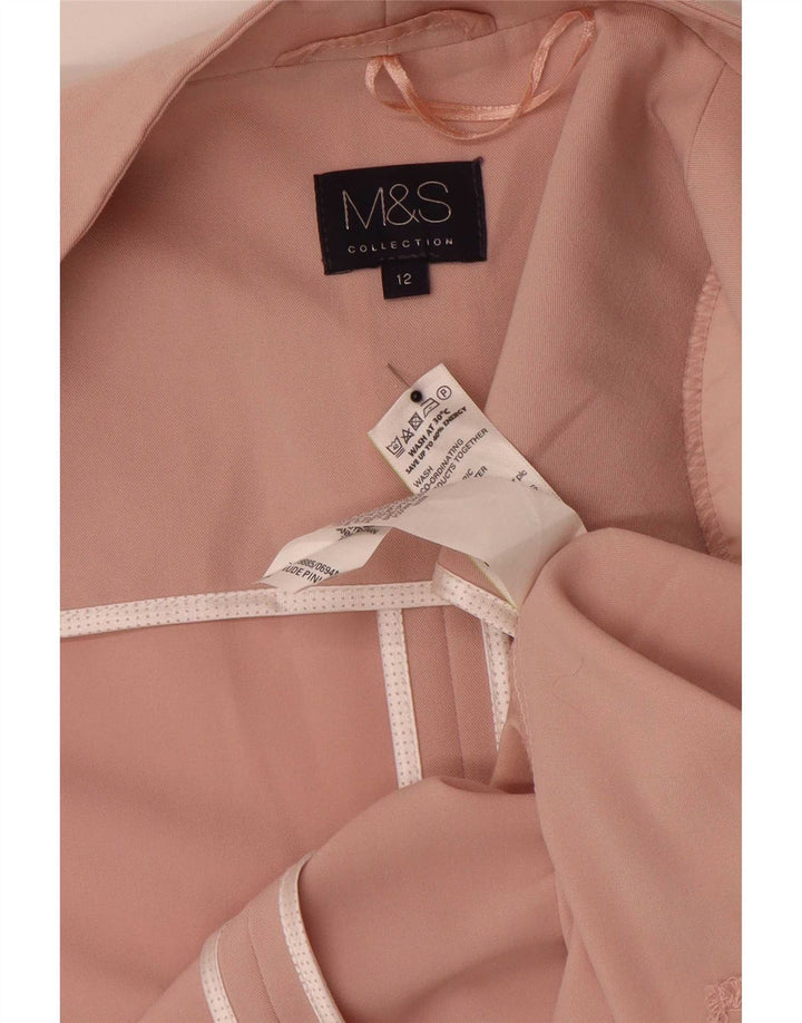 Jachetă pentru femei Marks & Spencer Open Blazer UK 12 Poliester roz mediu