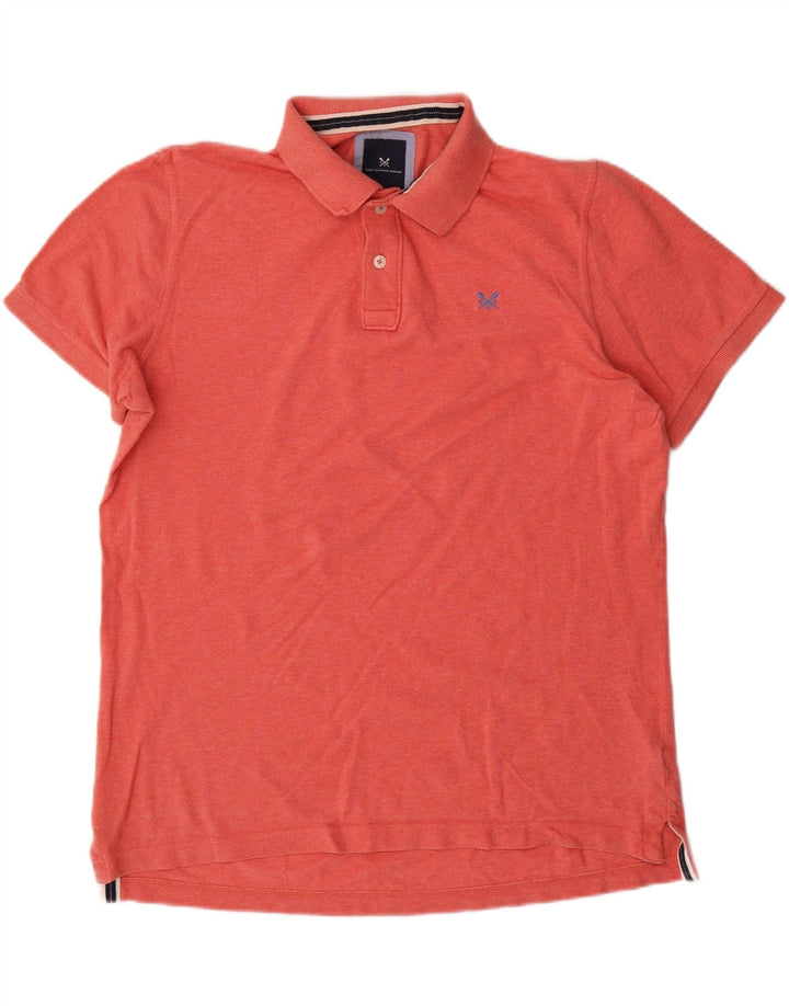 CREW CLOTHING Tricou polo pentru bărbați din bumbac portocaliu mare