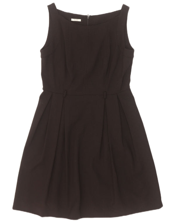 Rochie A-Line fără mâneci vintage pentru femei UK 12 Medium Black