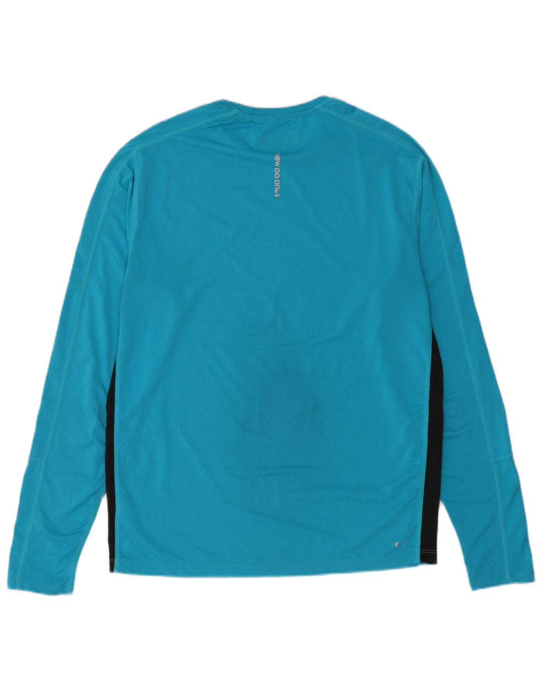 Top pentru bărbați New Balance cu mânecă lungă, albastru mediu, poliester color bloc