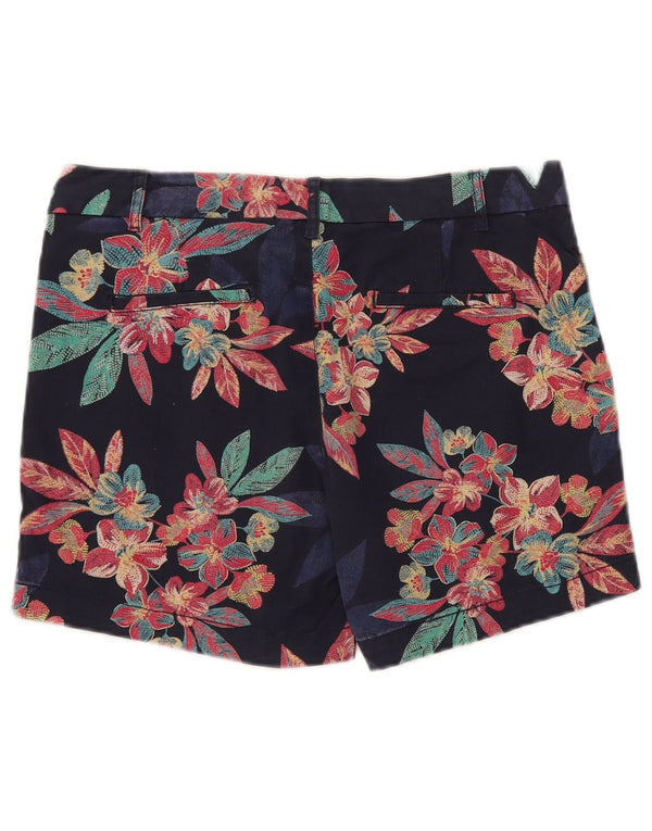 Pantaloni scurți chino pentru femei Fat Face UK 12 Medium W32 Bumbac floral albastru bleumarin