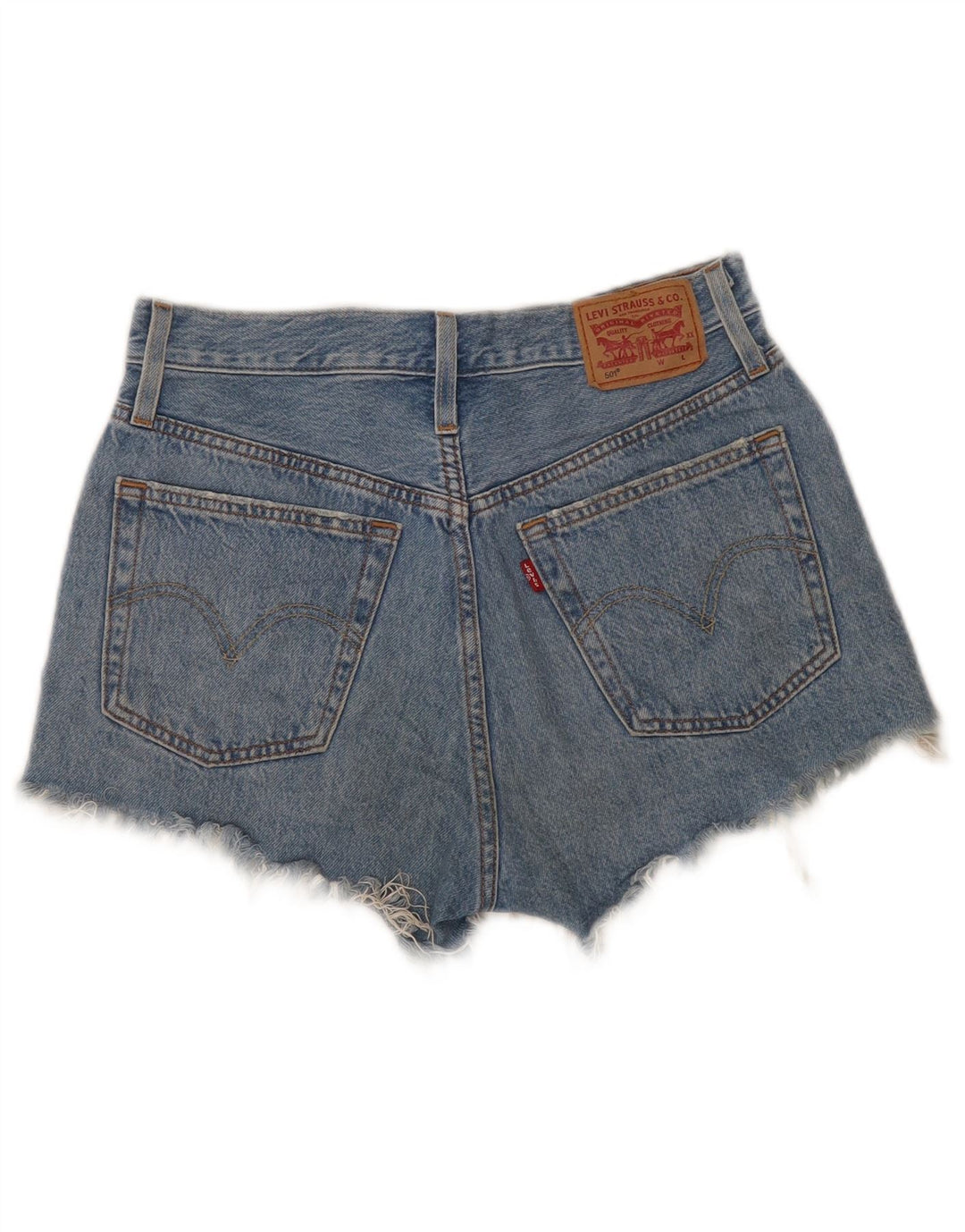 Pantaloni scurți Levi's 501 Denim W26 Small Blue Bumbac