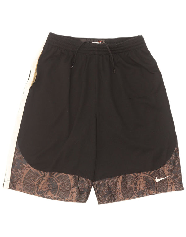 Pantaloni scurți sport cu grafică de baschet Nike pentru bărbați, mari, negru, din poliester