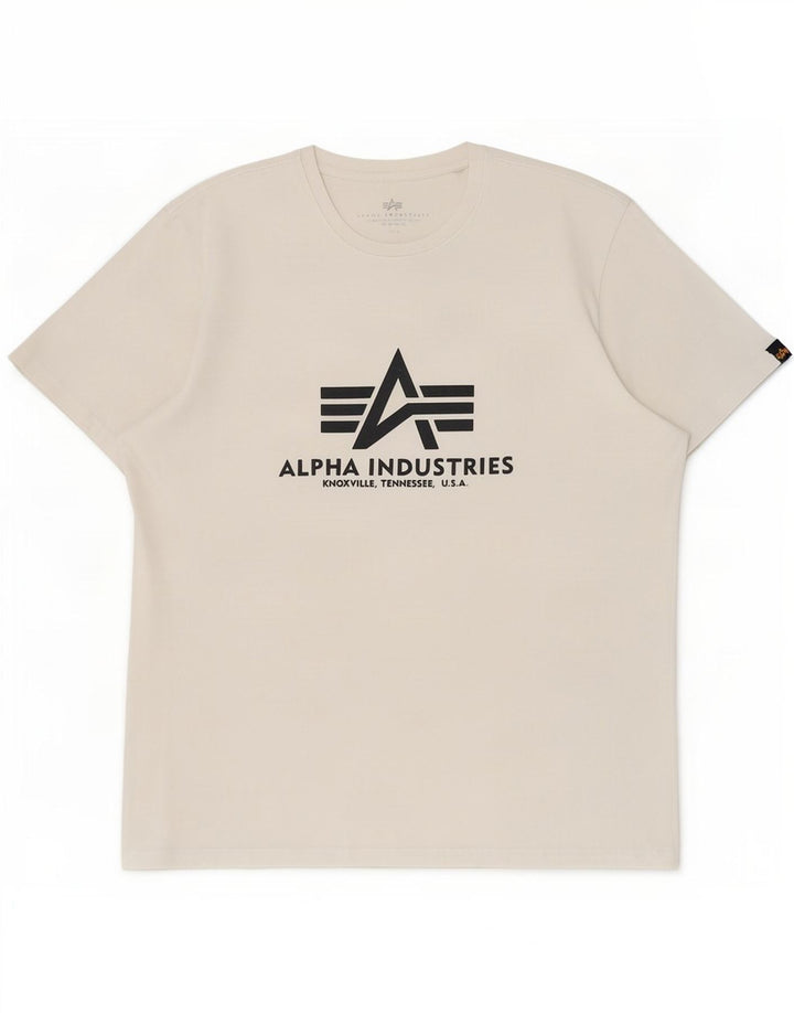 Tricou grafic Alpha Industries pentru bărbați Top mare alb