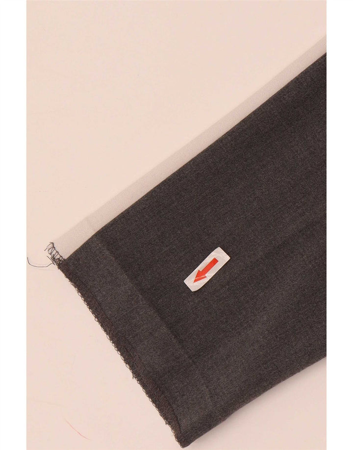 Pantaloni chino slim pentru femei Zara Mici L26 L28 Gri Poliester color bloc