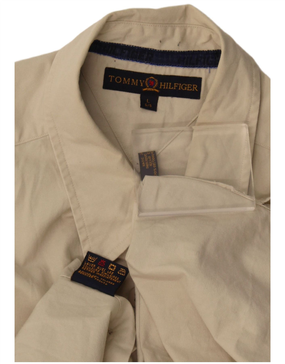 Cămașă pentru bărbați Tommy Hilfiger, mare, bej, bumbac