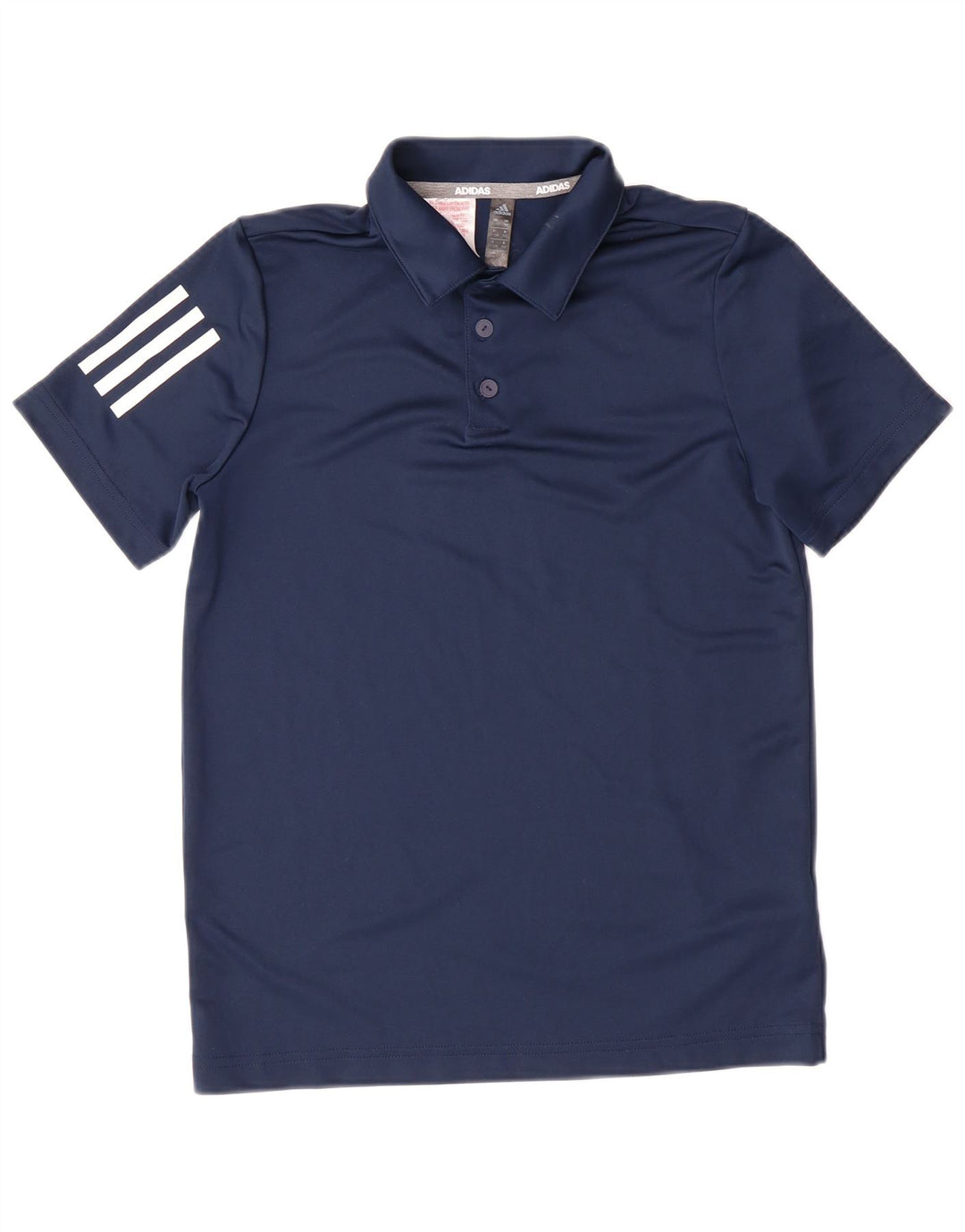 Tricou polo ADIDAS baieti 11-12 ani poliester bleumarin