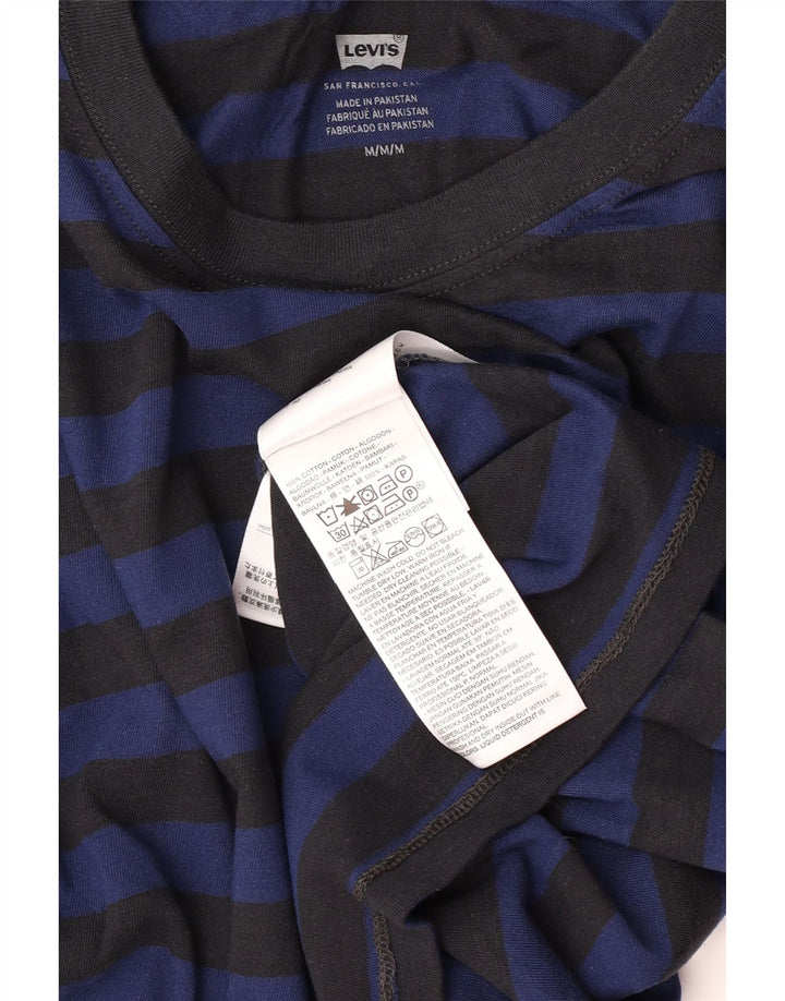 Levi's Top supradimensionat pentru femei cu mânecă lungă UK 14 Medium bleumarin cu dungi