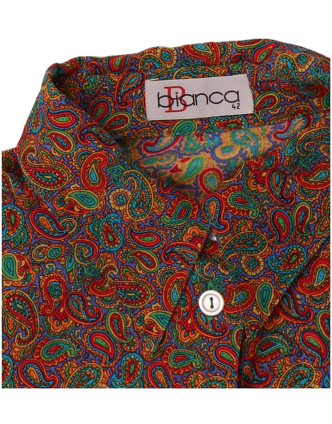 BIANCA Bluză Camasă Loose Fit EU 42 Mare Multicoloră Paisley