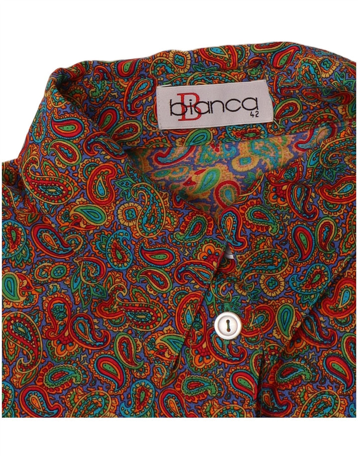 BIANCA Bluză Camasă Loose Fit EU 42 Mare Multicoloră Paisley