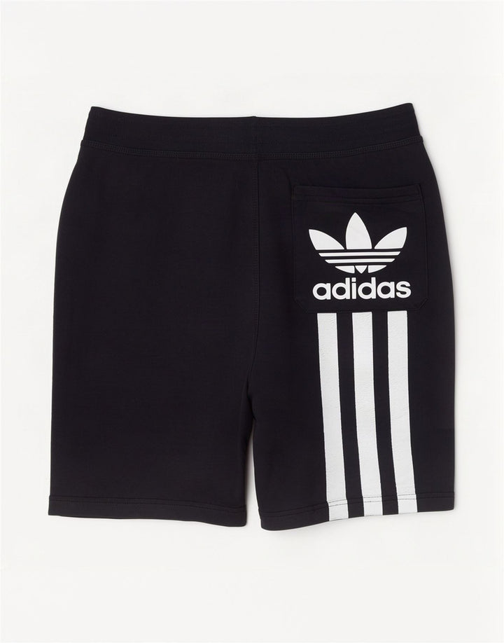 Pantaloni scurți sport grafic Adidas pentru bărbați, bumbac mediu negru