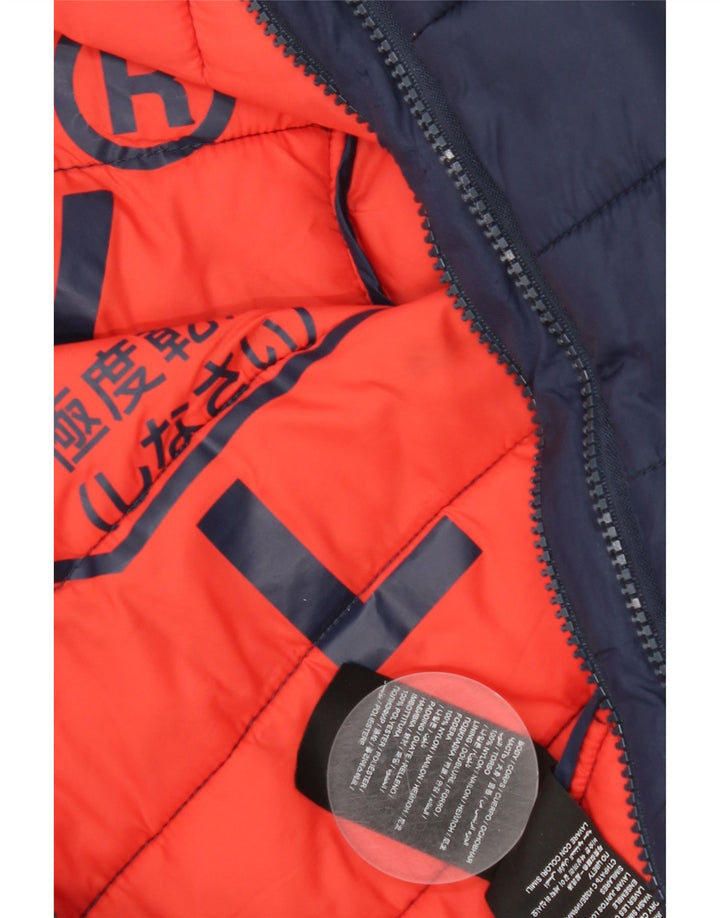 Jachetă căptușită pentru bărbați Superdry UK 40 mare nailon bleumarin