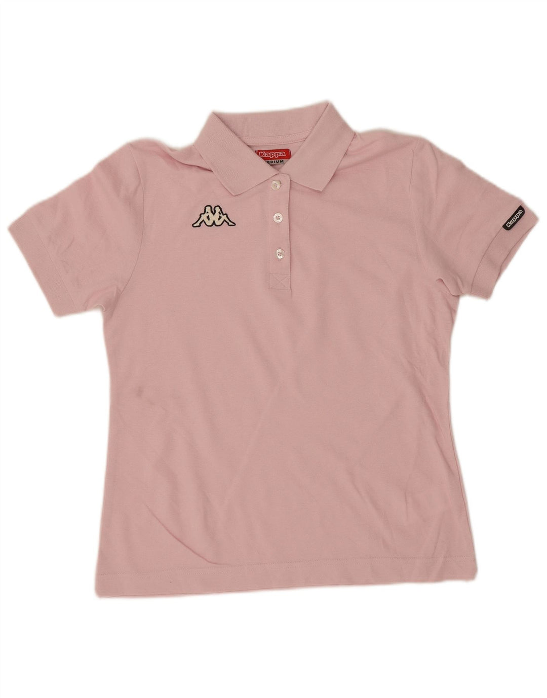 Tricou polo Kappa pentru femei UK 12, bumbac roz mediu