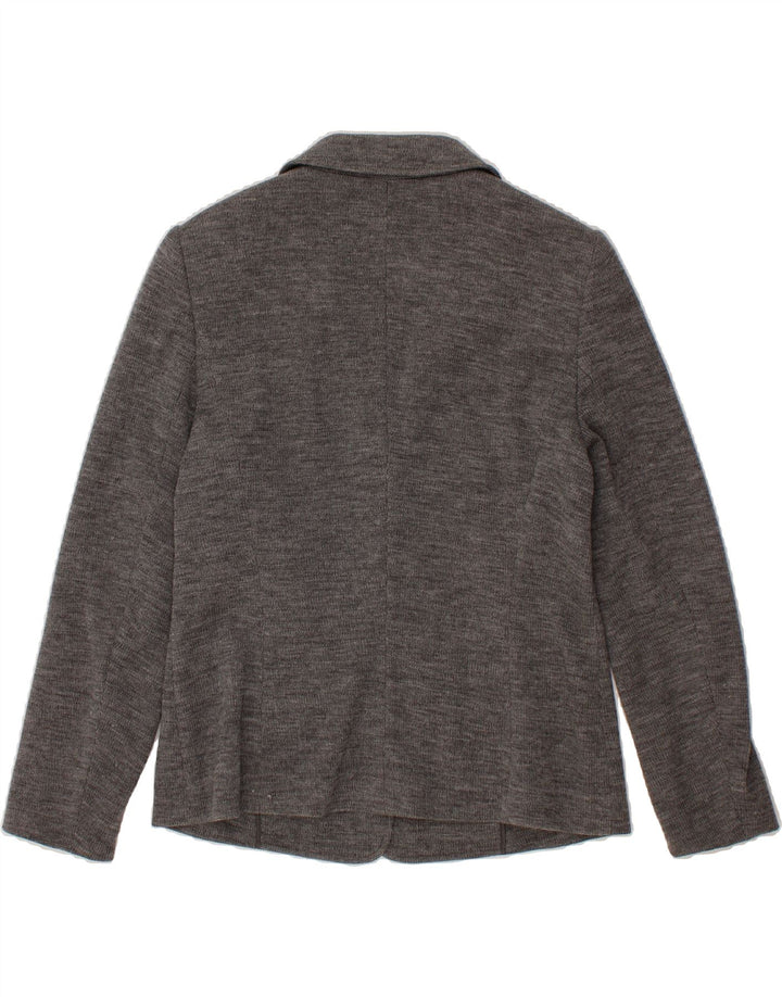 ESCADA Womens 5 Button Blazer Jacket IT 42 Medium Grey Lambswool Vintage Escada and Second-Hand Escada from Messina Hembry 