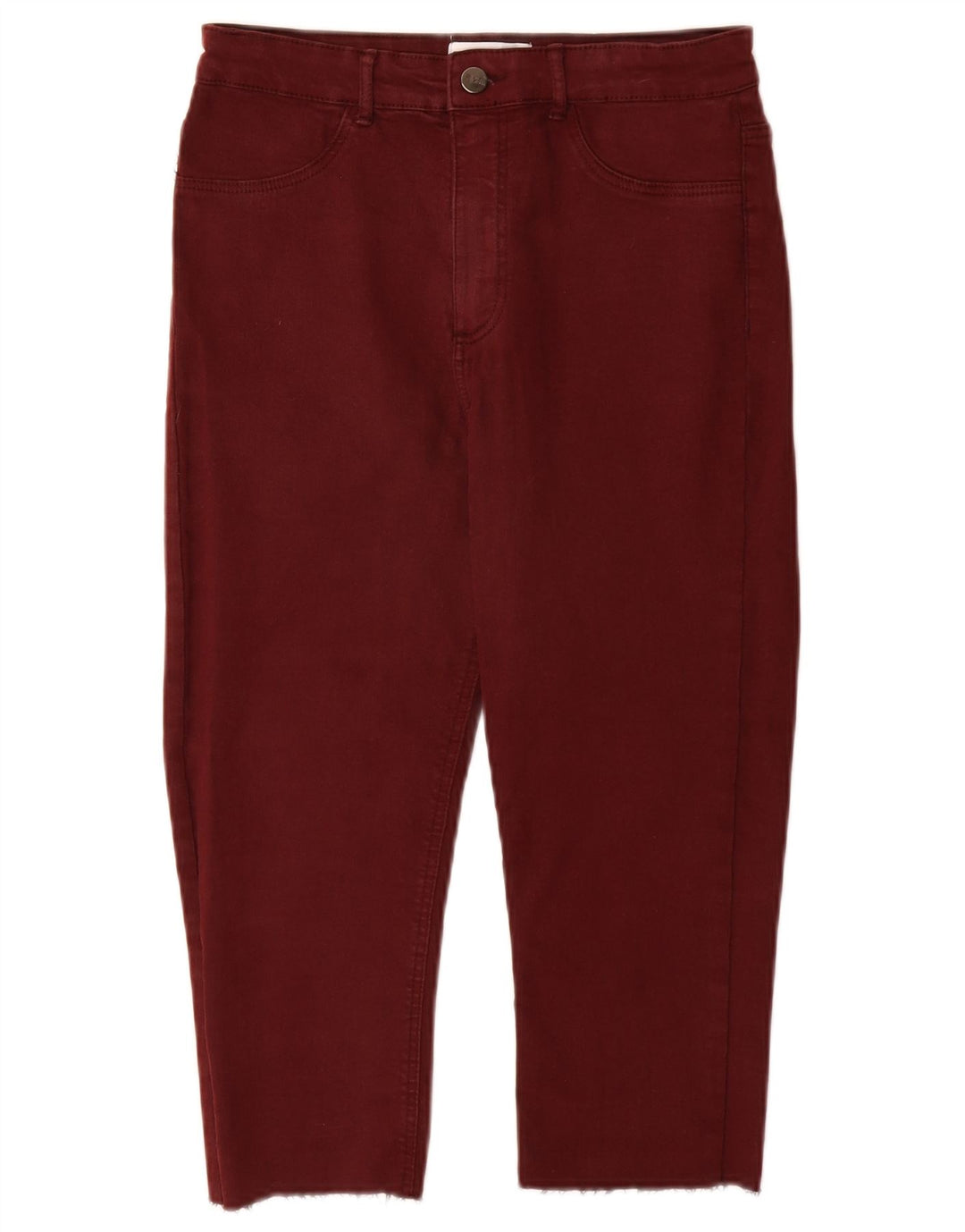 Blugi Capri dama Zara EU 40 Medium W30 L18 Burgundy