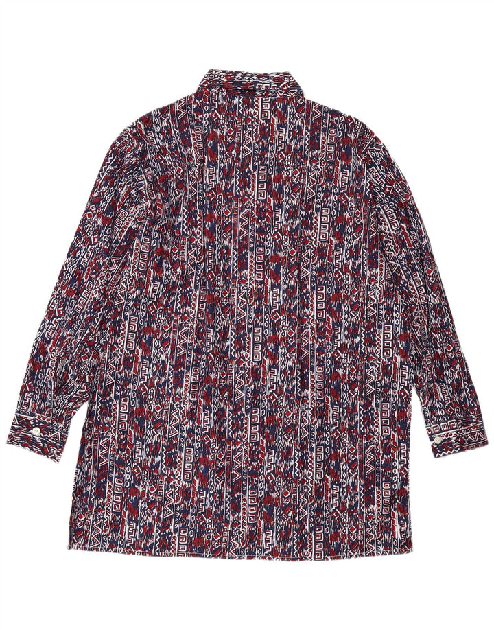 Cămașă Bărbați VINTAGE Mărimea 41 Mare Bleumarin Geometric