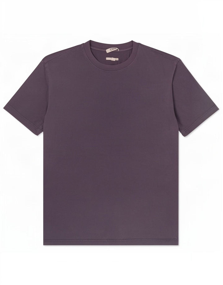 Tricou Cos pentru bărbați cu croială relaxată Top mediu din bumbac bleumarin