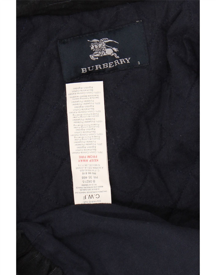 Palton dublu pentru fete BURBERRY 2-3 ani bumbac negru cu dungi