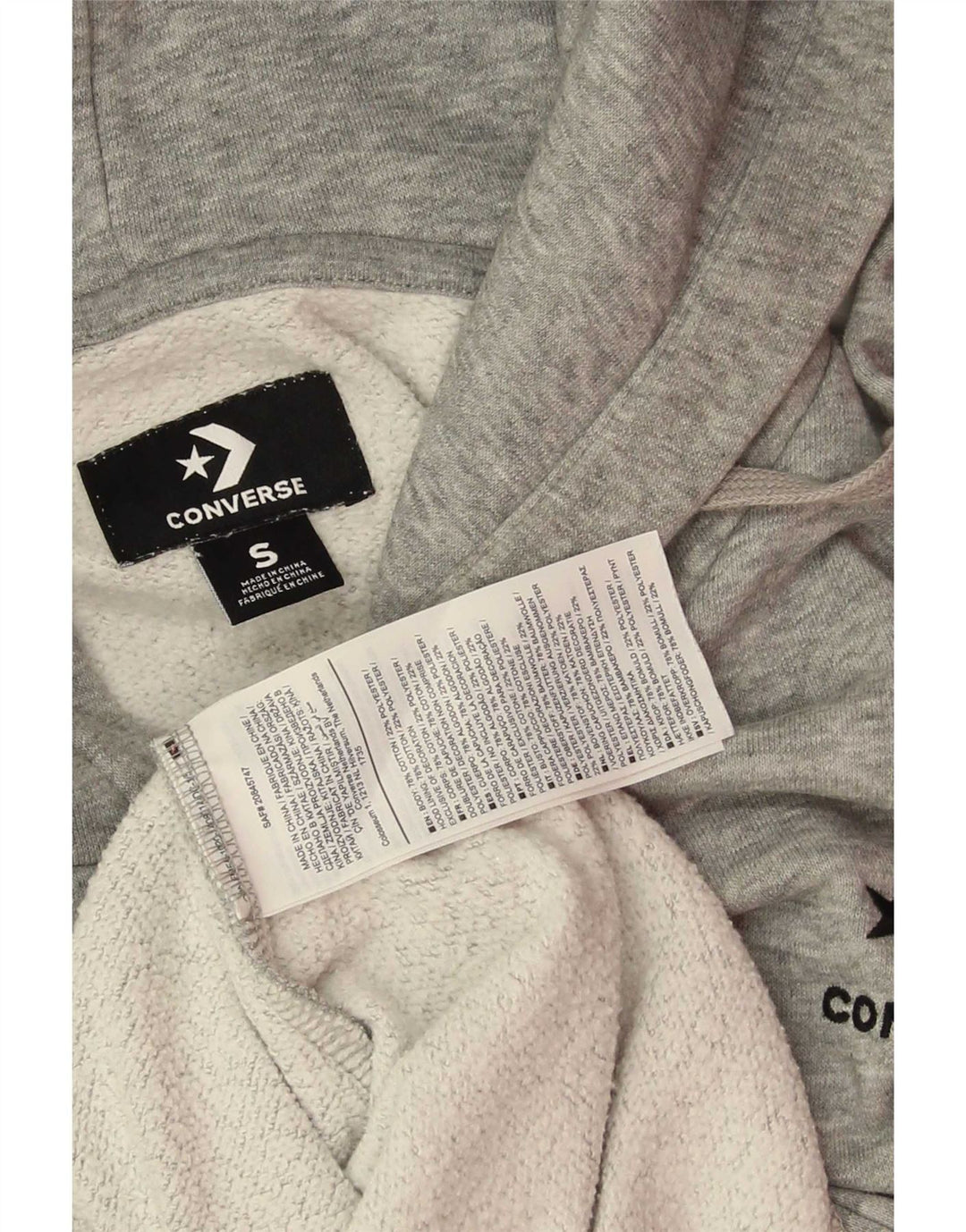 Pulover Converse pentru bărbați, bumbac, gri mic