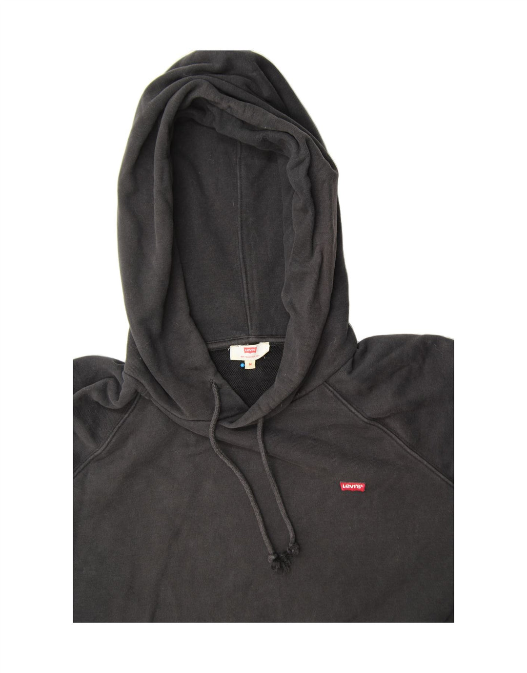 LEVI'S Womens Oversized Hoodie Jumper UK 14 Medium Black Cotton Vintage Levi's and Second-Hand Levi's from Messina Hembry 