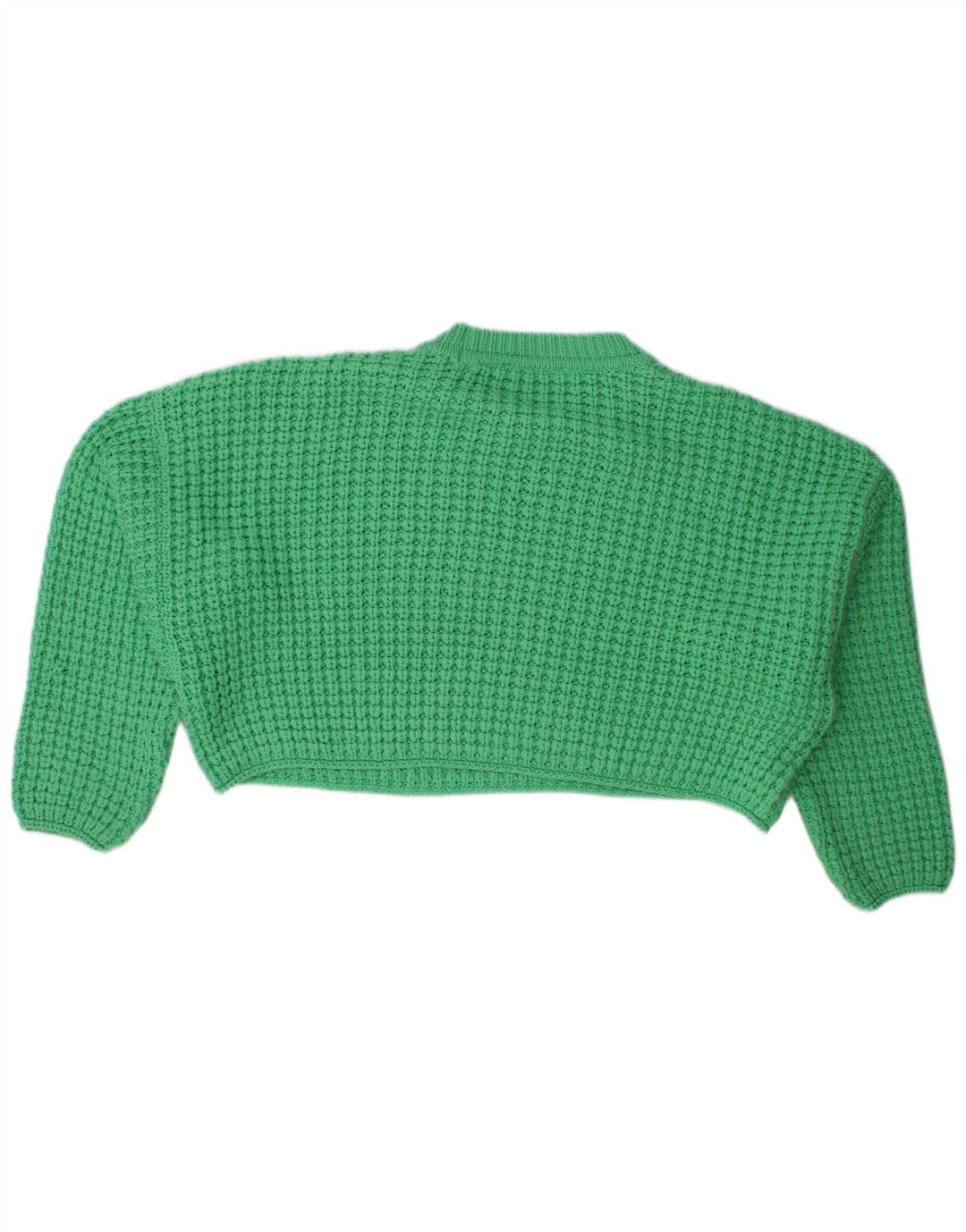Pulover oversize cu decolteu rotund pentru femei Zara UK 14 verde mediu