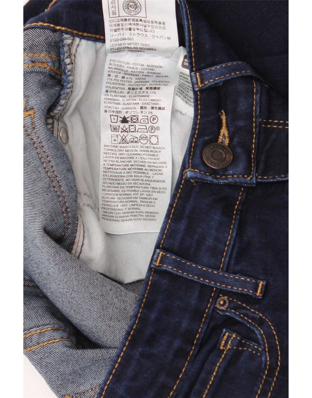 Blugi Levi's 715 Bootcut pentru femei W28 L26 bumbac bleumarin