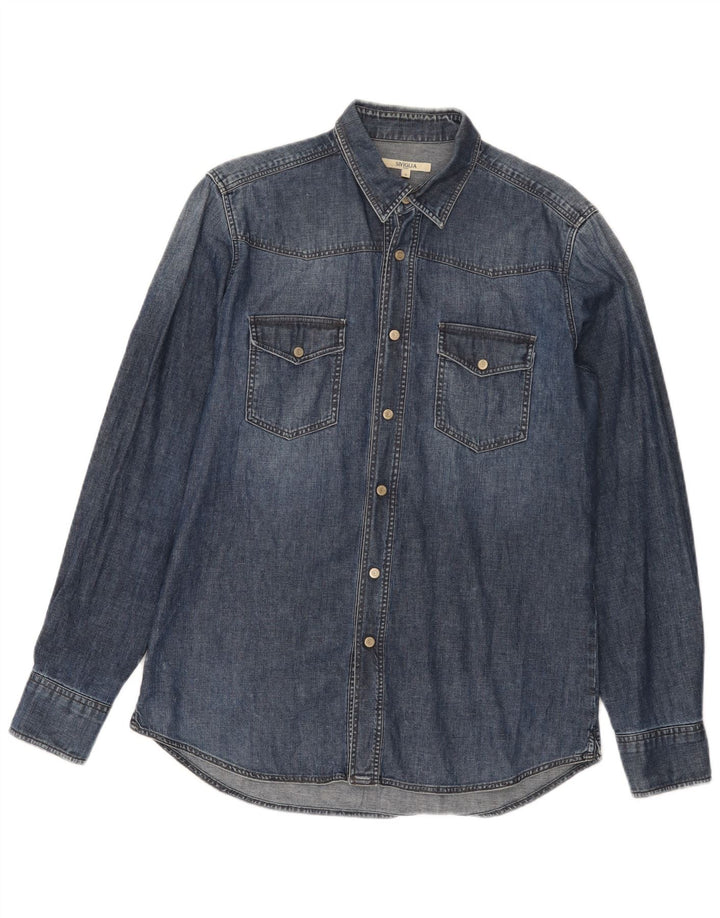 Cămașă Bărbați SIVIGLIA Denim Bumbac Mic Albastru