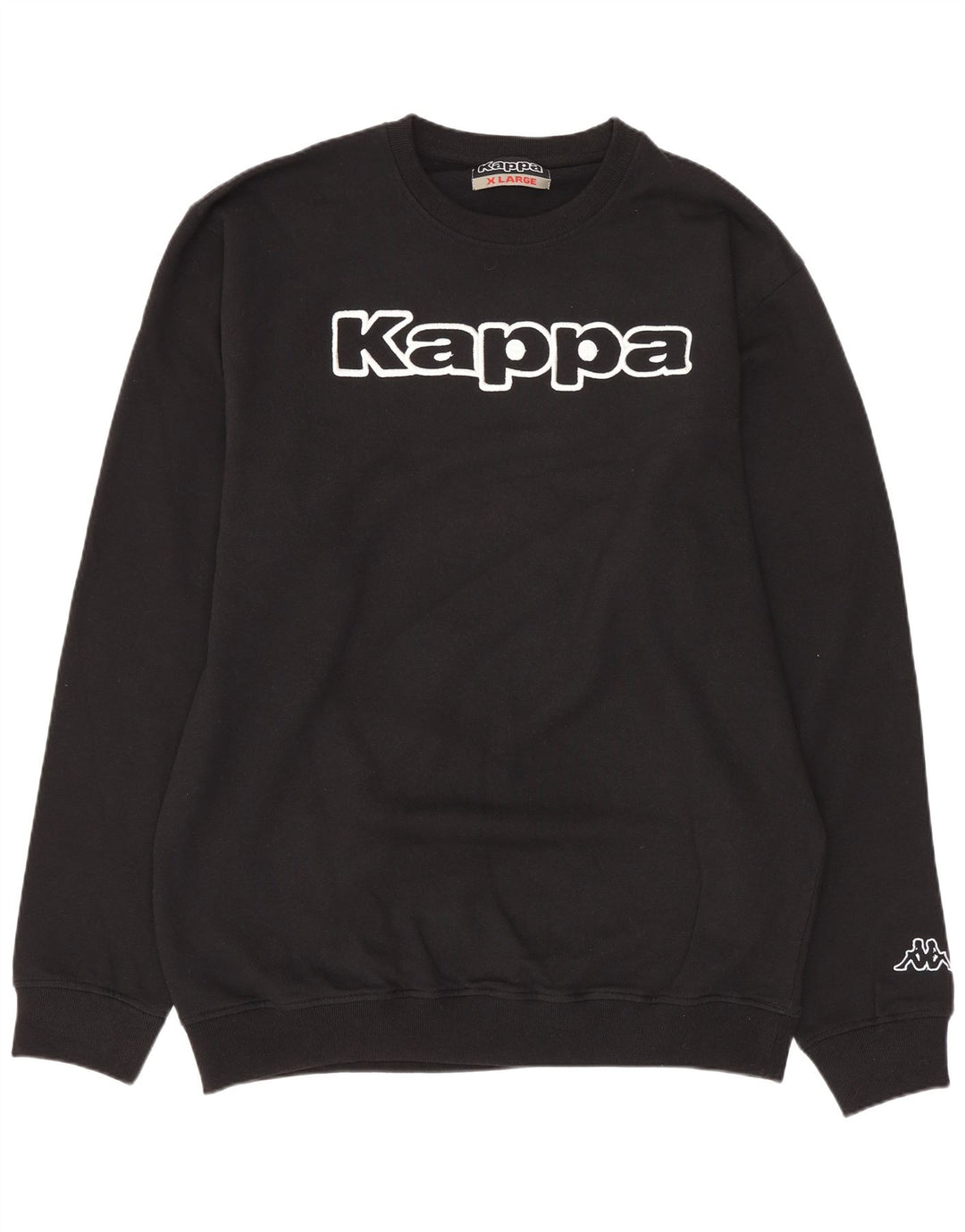 Hanorac grafic pentru bărbați Kappa Jumper XL bumbac negru