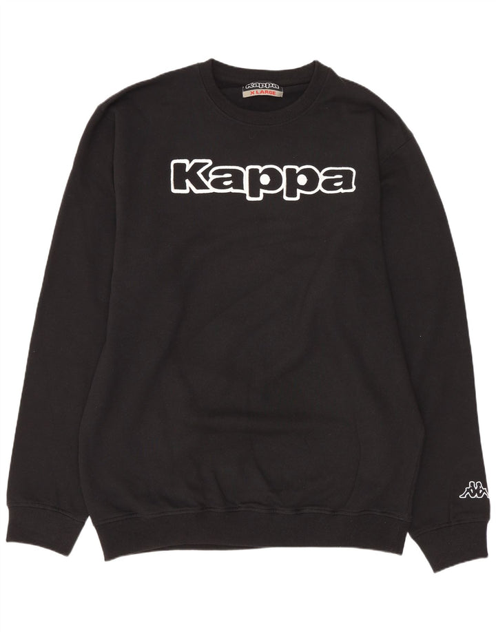 Hanorac grafic pentru bărbați Kappa Jumper XL bumbac negru