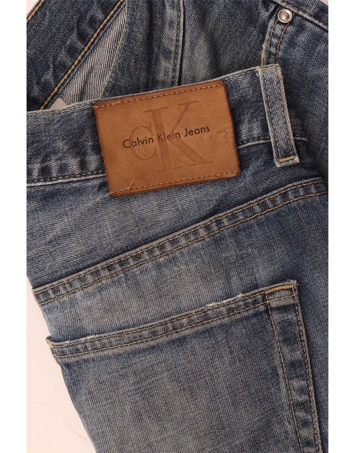 Calvin Klein Blugi Distressed Straight pentru bărbați W32 L34 Albastru
