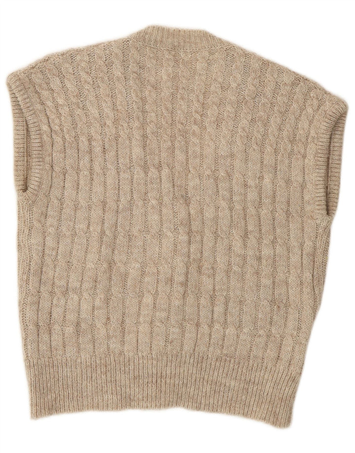 Pulover Cardigan Vintage pentru Damă UK 14 Medium Bej