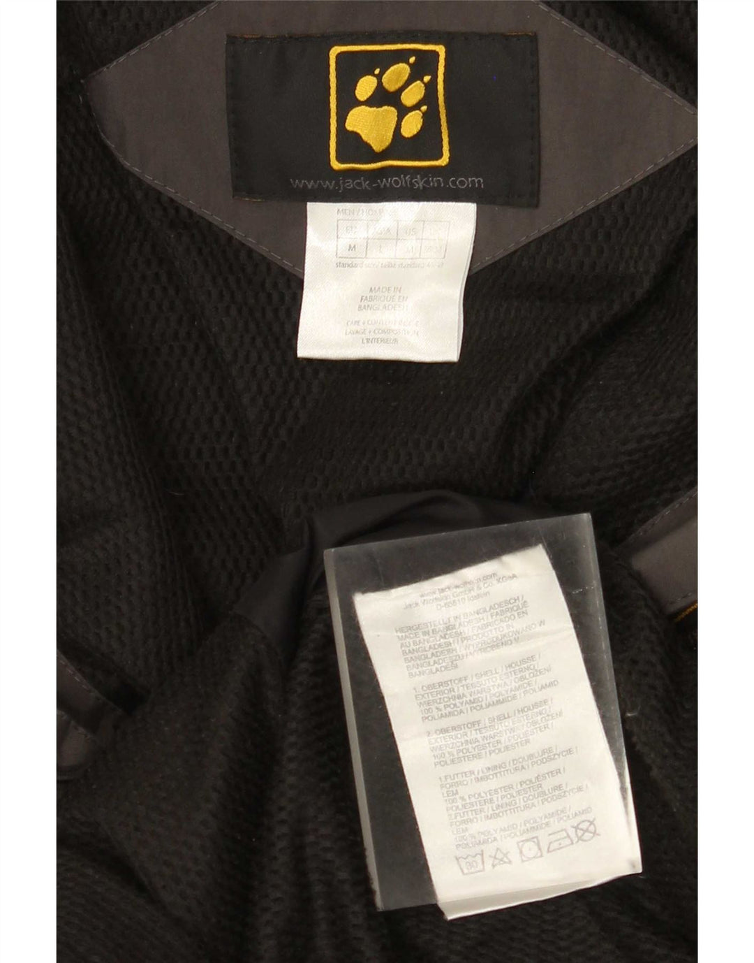 Jack Wolfskin Jachetă de ploaie pentru bărbați Marea Britanie 36/38 Gri mediu Poliamidă color bloc