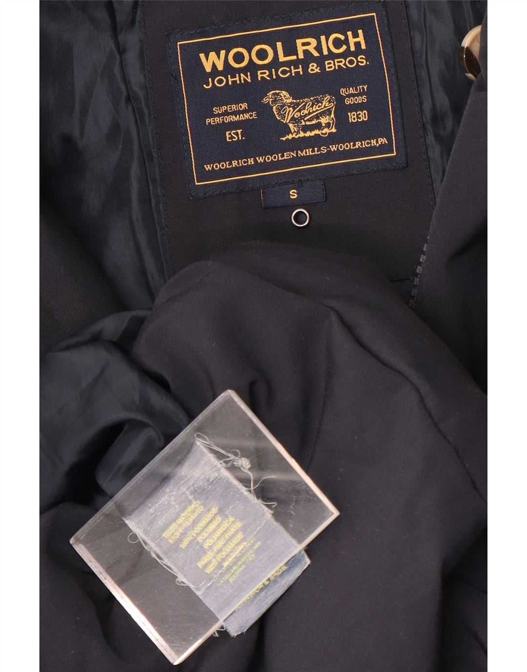 Palton căptușit pentru femei Woolrich UK 10 Poliamidă bleumarin mică