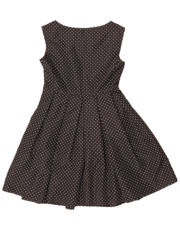 Rochie A-Line fără mâneci Zara pentru femei UK 10 Poliester cu pete negre mici
