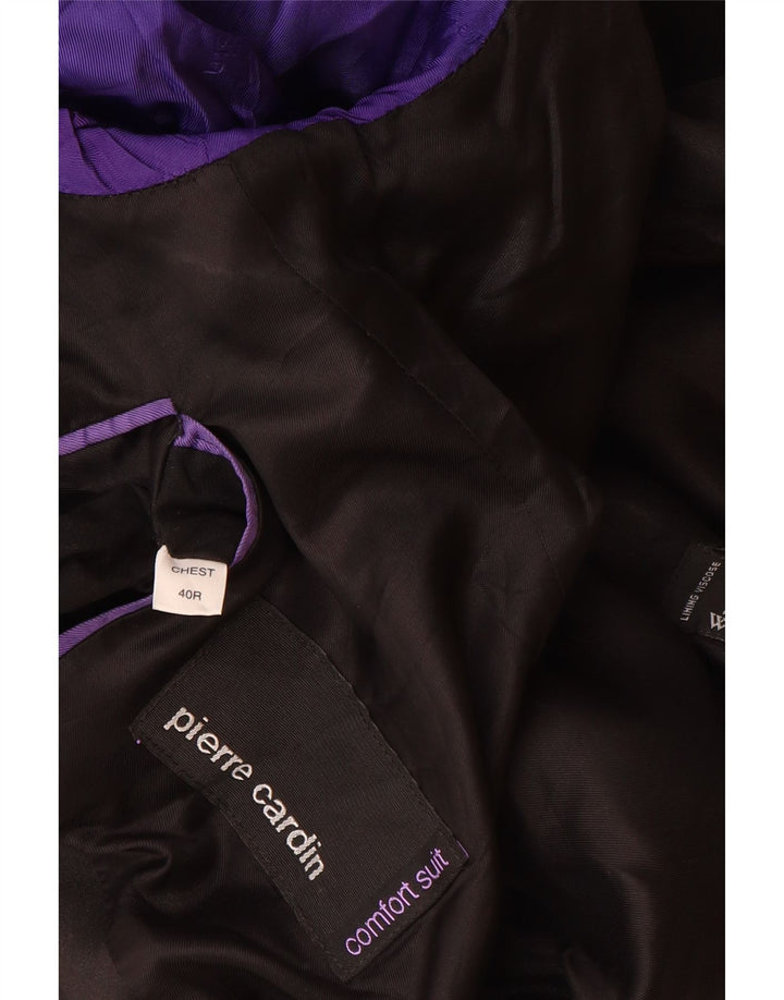 Jachetă Blazer pentru bărbați Pierre Cardin cu 1 nasture UK 40 Lână neagră mare