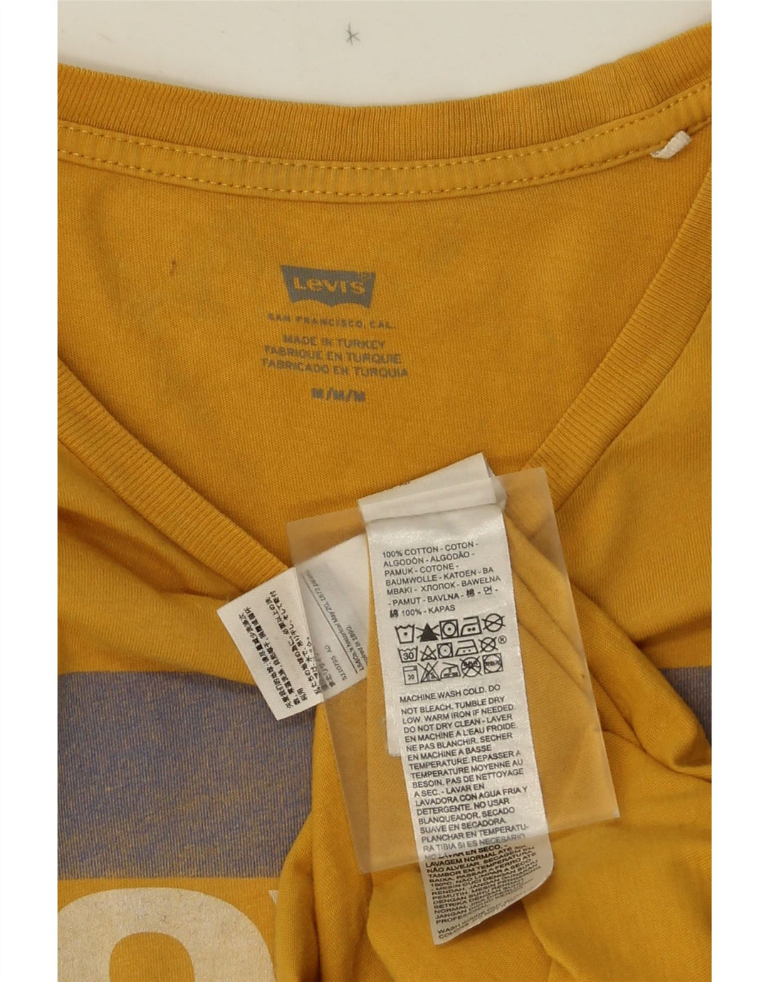 Tricou grafic pentru bărbați Levi's Top, galben mediu, bumbac color bloc