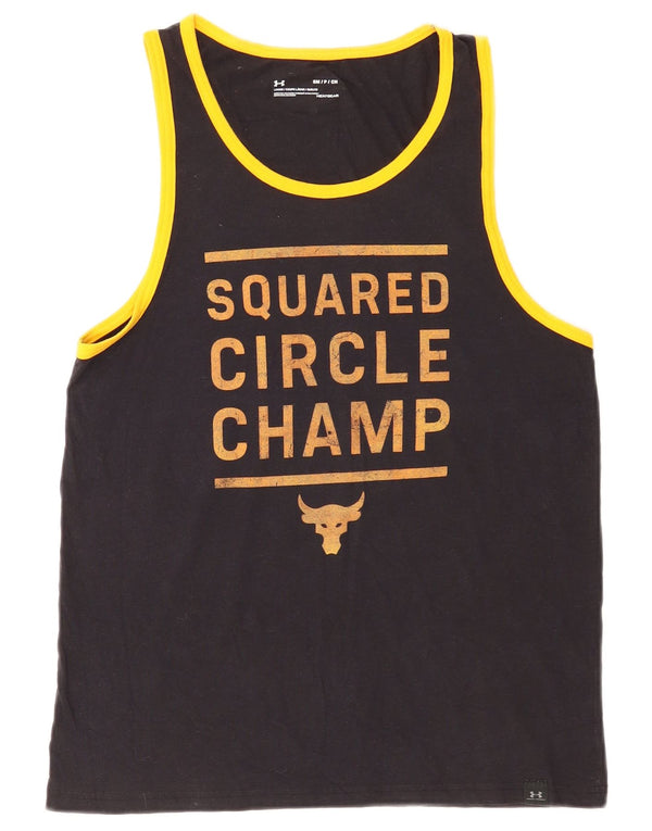 Under Armour Mens Heat Gear Graphic Vest Top Small Black