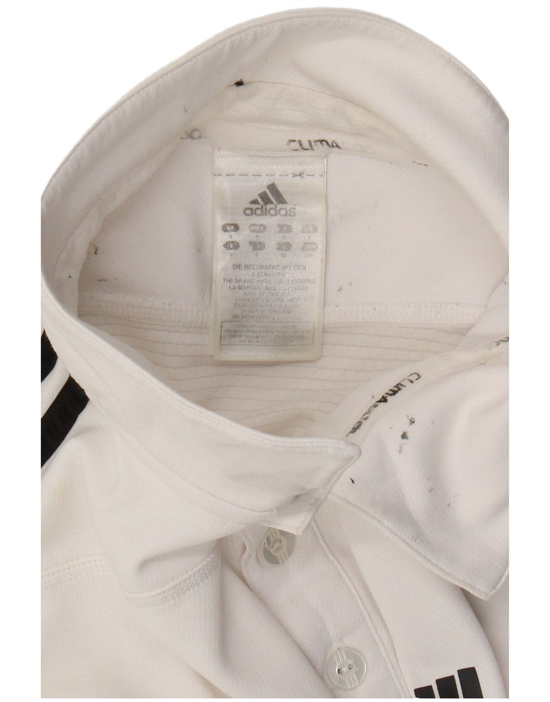 Tricou polo Adidas Climacool pentru bărbați, poliester alb mic