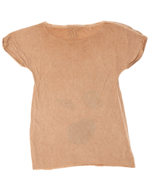 Tricou cu grafic Diesel pentru femei Top UK 14 Medium Beige