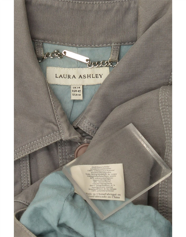 Trenci pentru femei Laura Ashley UK 14 mare bumbac gri