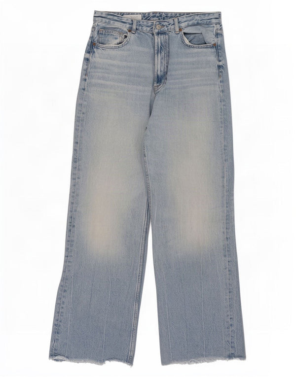 Blugi pentru femei Zara cu picioare late EU 44 XL W34 L33 Albastru Bumbac
