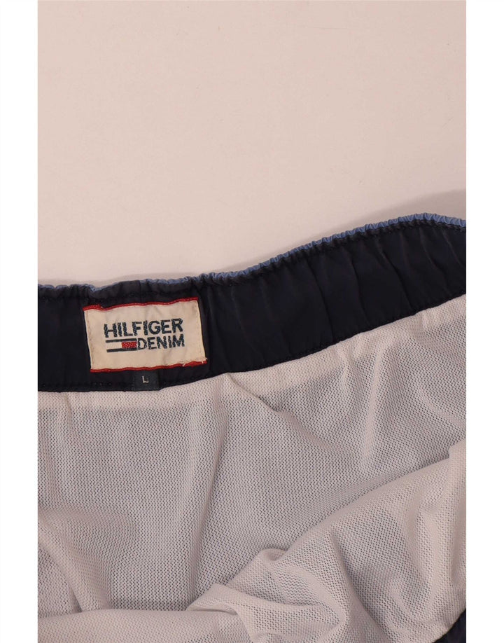 Pantaloni scurți de înot grafic pentru bărbați Tommy Hilfiger Poliester albastru mare