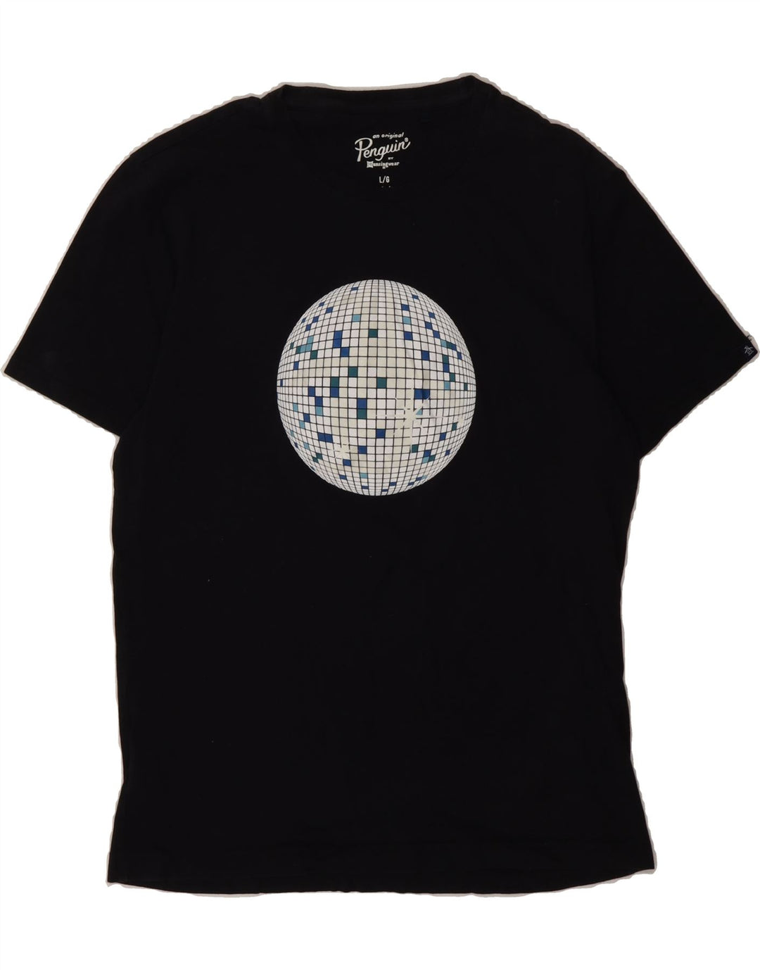 PENGUIN Mens Graphic T-Shirt Top Large Black Cotton Vintage Penguin and Second-Hand Penguin from Messina Hembry 