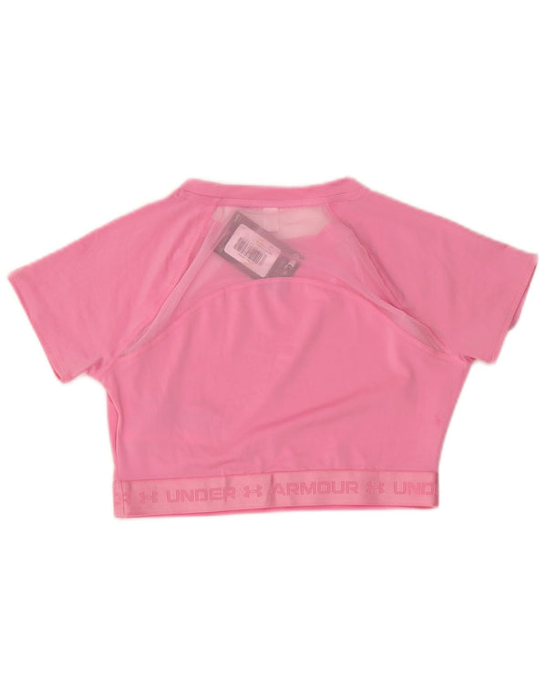Tricou Under Armour pentru femei Crop Graphic Top UK 12 Medium Pink Poliester