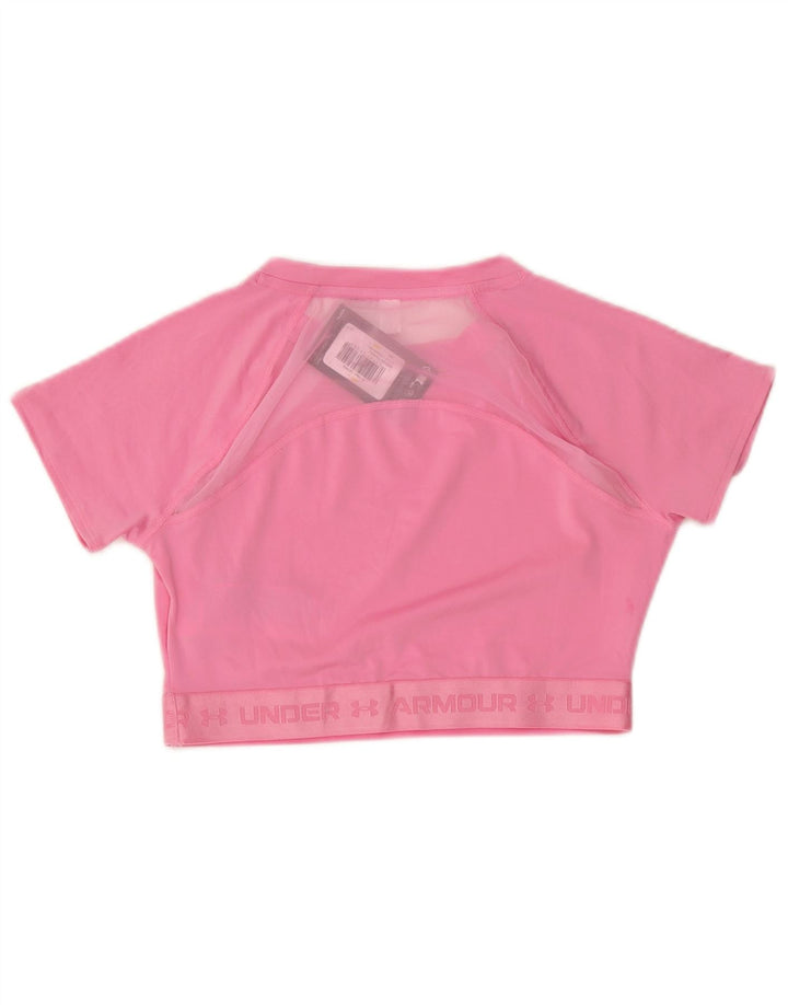 Tricou Under Armour pentru femei Crop Graphic Top UK 12 Medium Pink Poliester