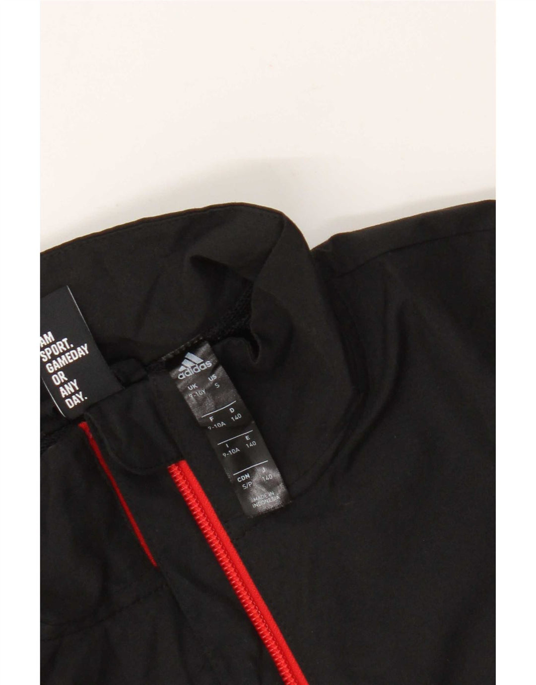 Jachetă de top pentru trening grafic Adidas pentru băieți 9-10 ani, negru, color block