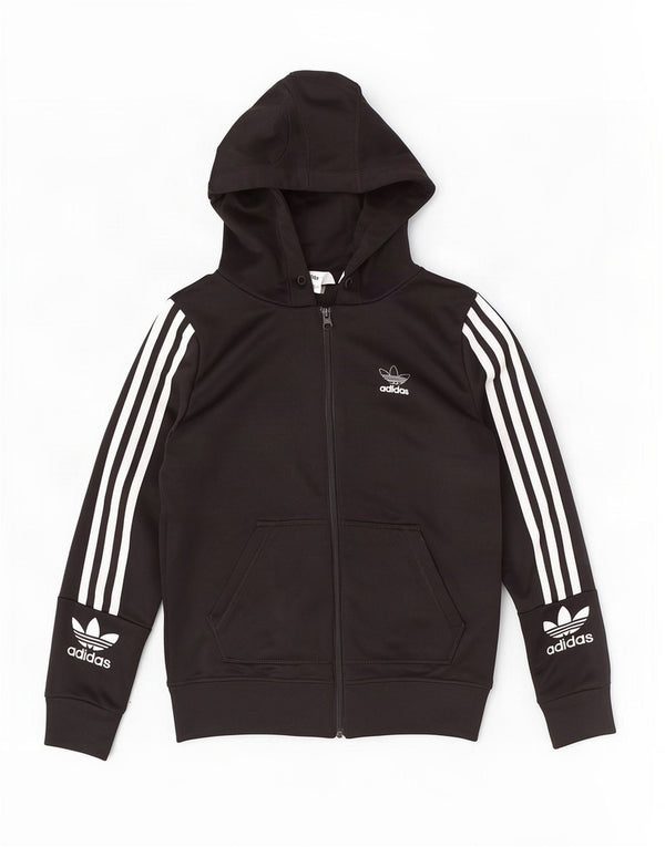 Pulover Adidas Graphic Zip pentru femei UK 6 XS Poliester negru
