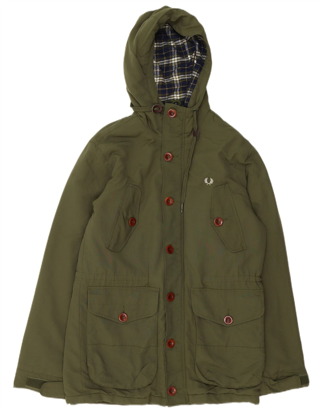 Jachetă parka cu glugă pentru bărbați FRED PERRY UK 34 XS kaki