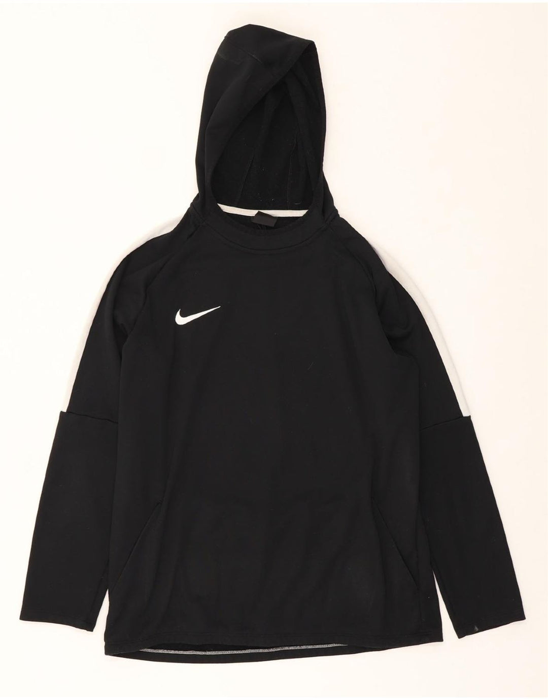 Pulover NIKE Dri Fit pentru bărbați, mare, negru, poliester color bloc