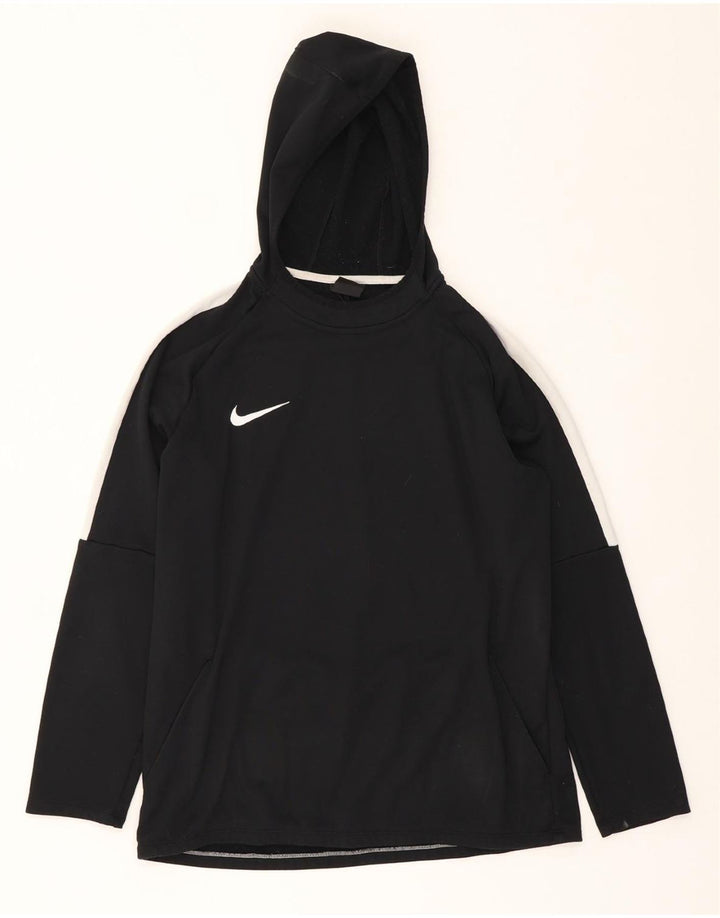 Pulover NIKE Dri Fit pentru bărbați, mare, negru, poliester color bloc